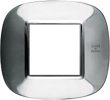 Рамка эллипс Legrand BTicino Аxial Axolute 2 мод Ледяная сталь  картинка